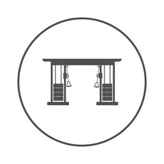 Cable crossover gym tool icon | Circle version icon |