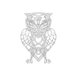 Hops and Barley Owl Celtic Knotwork