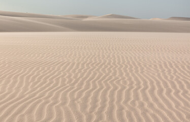 ripples on the sand dunes in the desert