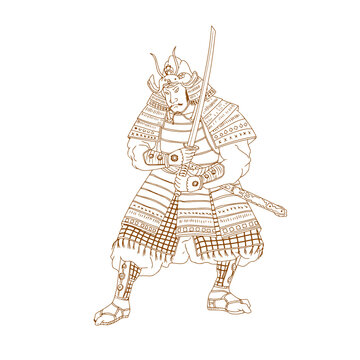 Bushi Samurai Warrior Drawing