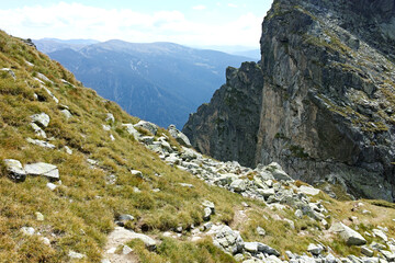 Landscape of Rila Mountain near Lovnitsa peak, Bulgaria