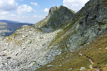 Landscape of Rila Mountain near Lovnitsa peak, Bulgaria