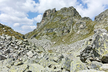 Landscape of Rila Mountain near Lovnitsa peak, Bulgaria