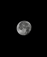 full moon over black