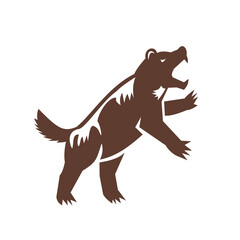 Obraz premium Wolverine Standing Hind Legs Retro