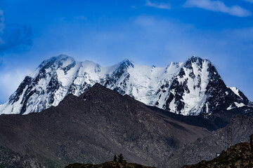 Bogda Peak Snow Mountain in summer - Tianchi Scenic Spot in Tianshan Mountains, Xinjiang, China