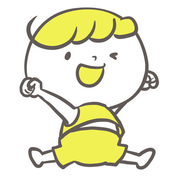 recommend clip art: 《元気ポーズのこどもシリーズ》両手と両足を大きく広げてジャンプするこども１