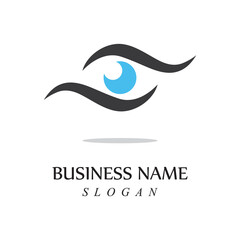 Creative concept eyes logo design template eye care logo icon