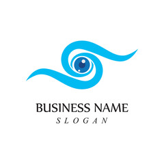 Creative concept eyes logo design template eye care logo icon