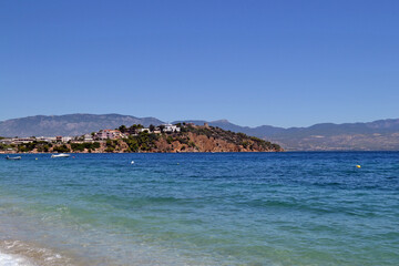 Beach in Loutra Oraias Elenis village.