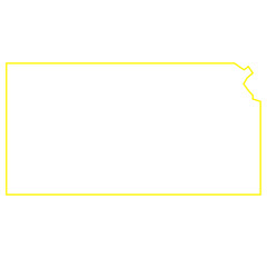 Obraz premium State of Kansas Outline