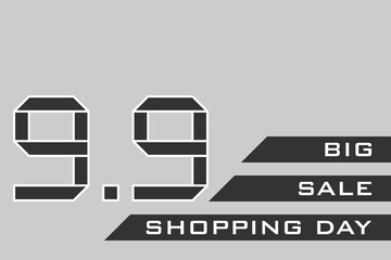 9.9 SALE Shopping Day, Vector illustration.
