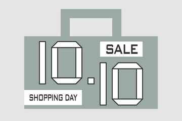 10.10 SALE Shopping Day, Vector illustration.