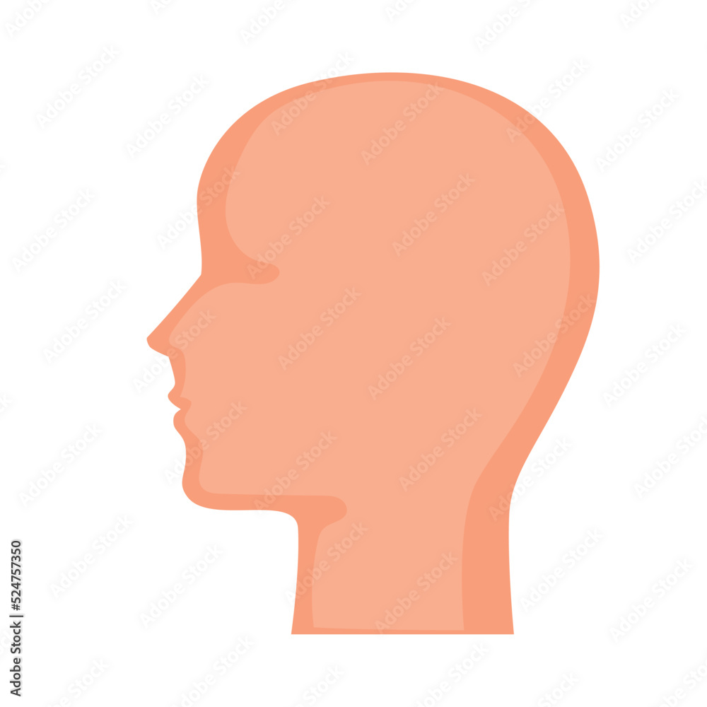 Poster head human profile