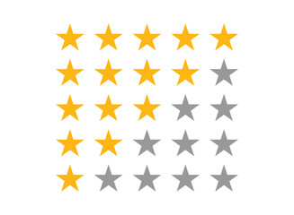 Obraz premium 5 star rating icon vector illustration eps10.