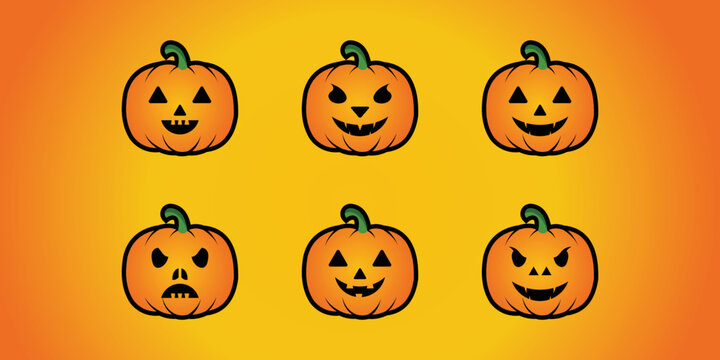 halloween pumpkin design collection, halloween day celebration