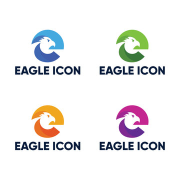 a collection of eagle designs with a combination of the letter e