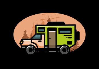 The big overland car illustration design