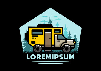 The big overland car illustration design