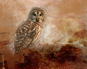 Barred Owl Creative Background