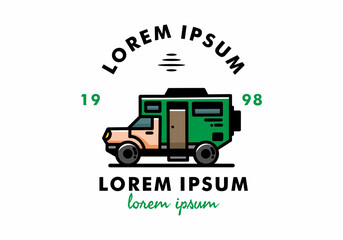 The big overland car illustration design