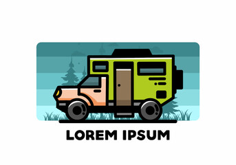 The big overland car illustration design