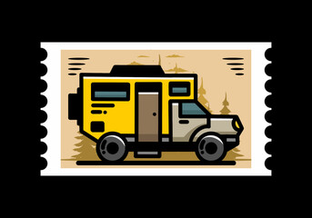 The big overland car illustration design