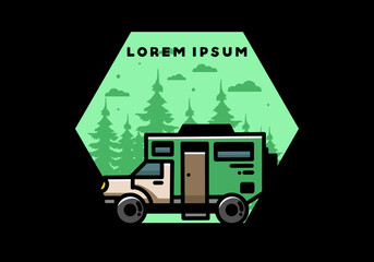 The big overland car illustration design