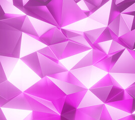 Obraz premium Abstract geometric pattern purple background triangular polygon background brings new popularity and creative and advertising trends. 3D rendering.