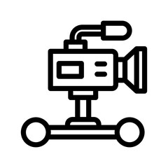 video camera line icon illustration vector graphic