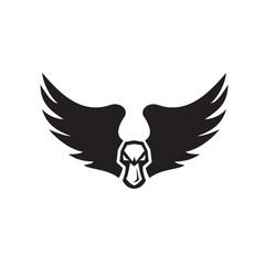 Obraz premium Angry Mallard Duck Head Wings Retro