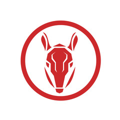 Armadillo Head Circle Retro