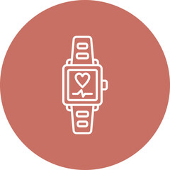 Smartwatch Multicolor Circle Line Inverted Icon