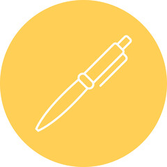 Pen Multicolor Circle Line Inverted Icon