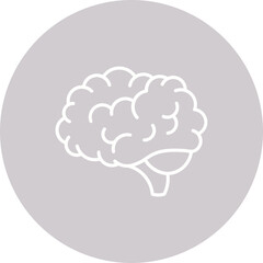 Mind Multicolor Circle Line Inverted Icon