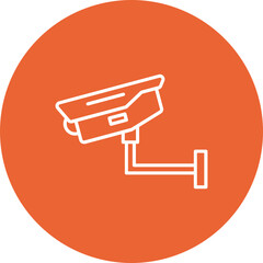 Cctv Multicolor Circle Line Inverted Icon