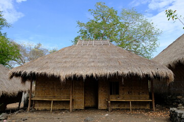 Fototapeta na wymiar Indonesia Alor Island - Traditional houses