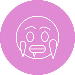 Cold Multicolor Circle Line Inverted Icon