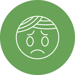 Bandages Multicolor Circle Line Inverted Icon