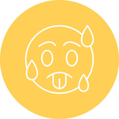 Hot Multicolor Circle Line Inverted Icon