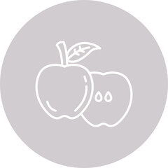 Apple Multicolor Circle Line Inverted Icon