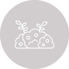 Bush Multicolor Circle Line Inverted Icon