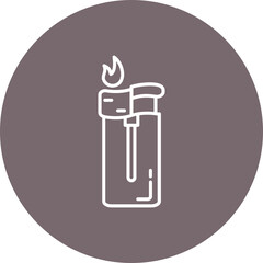 Lighter Multicolor Circle Line Inverted Icon