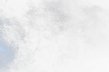 Dense Fluffy Puffs of White Smoke and Fog on transparent png Background, Abstract Smoke Clouds,...