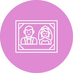 Wedding Photos Multicolor Circle Line Inverted Icon