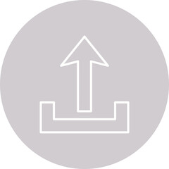 Upload Multicolor Circle Line Inverted Icon