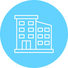 Office Multicolor Circle Line Inverted Icon