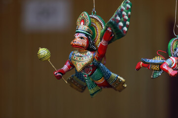 Wooden god Hanuman doll  - Car hanging ornaments Toran 