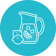 Lemonade Multicolor Circle Line Inverted Icon