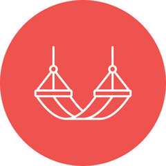 Hammock Multicolor Circle Line Inverted Icon